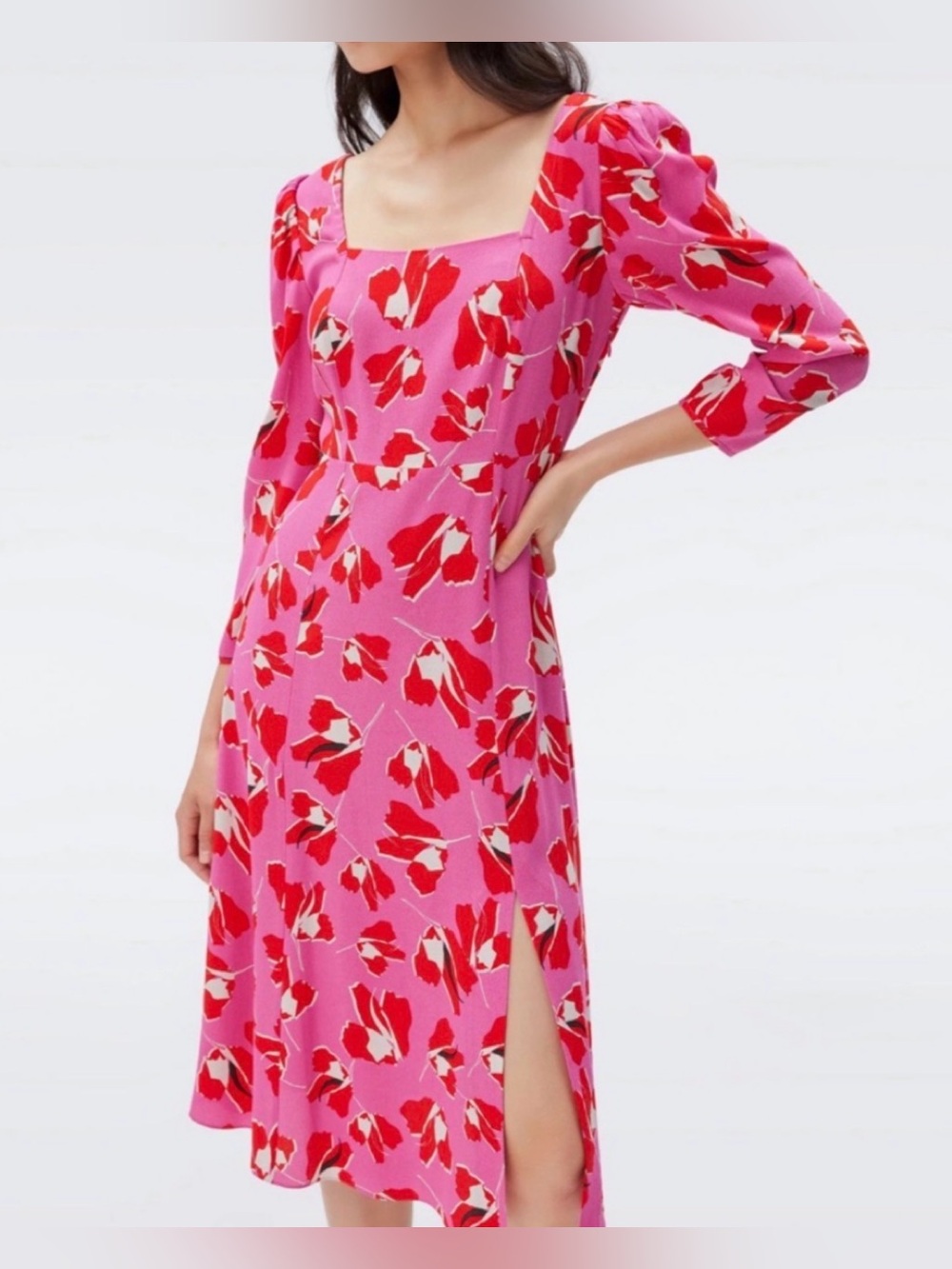 DVF NWT Joanna Midi Dress. Size 14